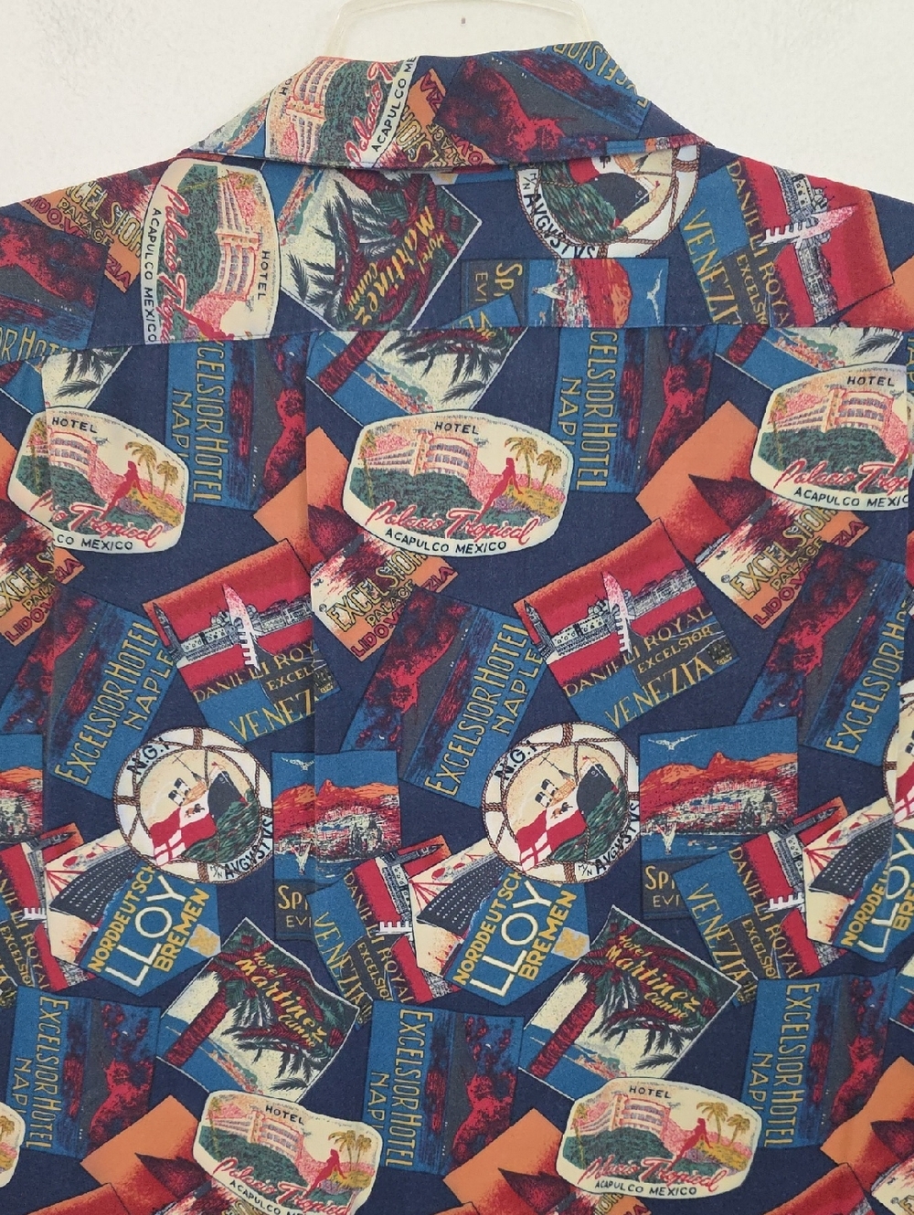 Polo By Ralph Lauren Multicolor Travel Print Ships & Hotels Short Sleeve Shirt L - Picture 9 of 16